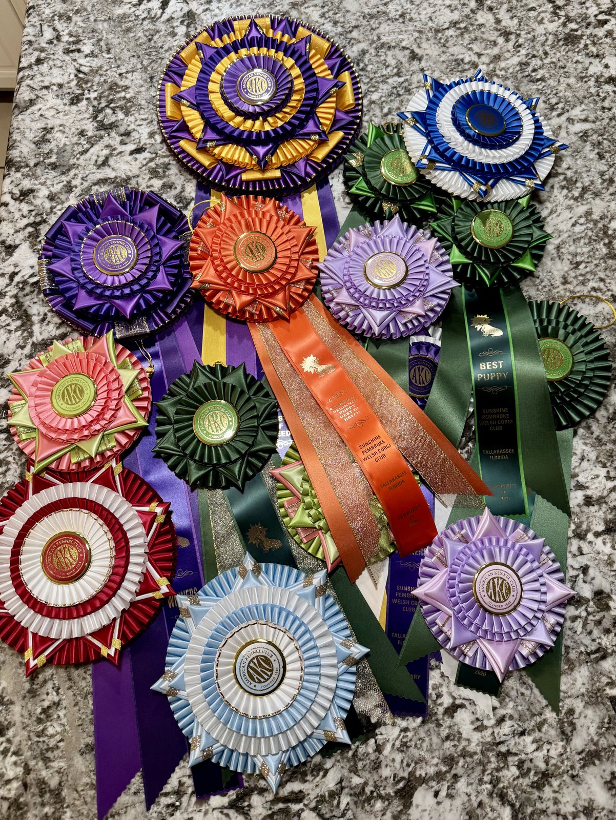 Custom rosette collection in many colors